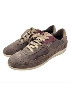 Geox | Leather D Myria Lace up Sports Shoes Sneakers Brown